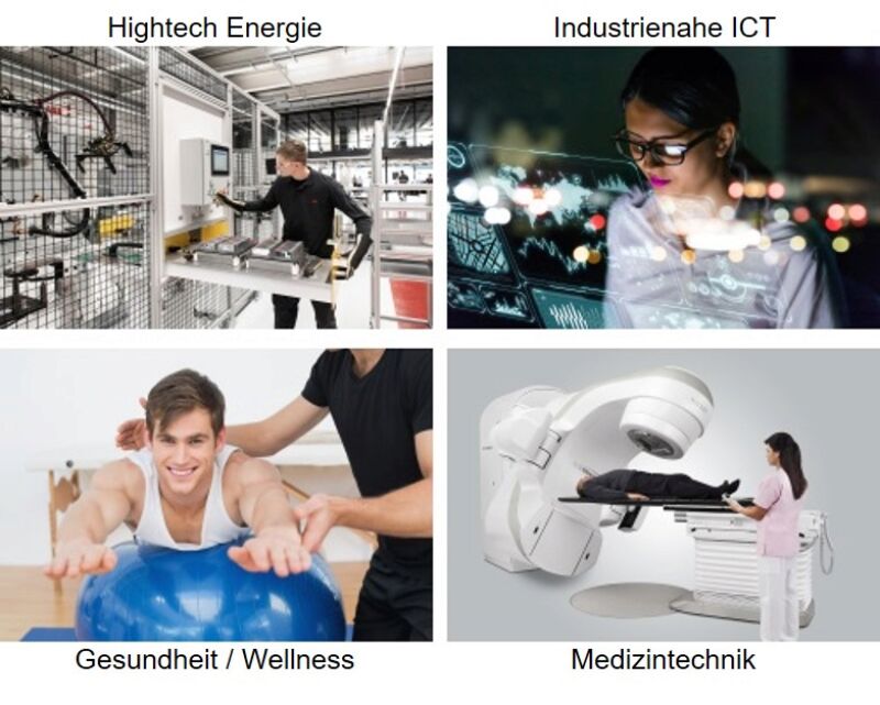 Standortförderderung Baden als Netzwerk verschiedenster Branchen - Hightech Energie, Industrienahe, Gesundheit/Wellness und Medizintechnik ICT