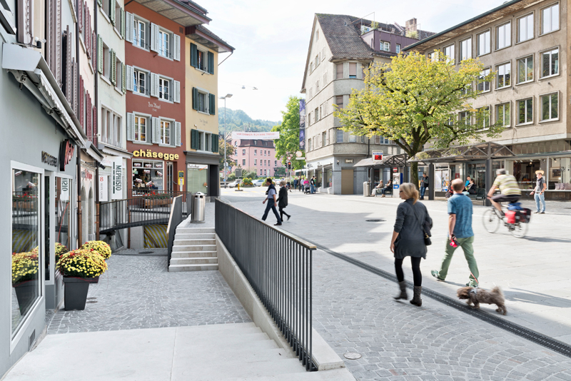 Städtische Projekte im Öffentlichen Raum Baden - Oberer Bahnhofplatz in Baden