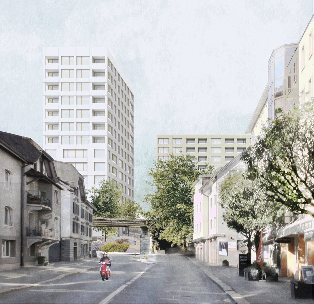 Visualisierung Arealentwicklung Schadenmühleplatz Ost: (© Galli Rudolf Architekten AG ETH BSA) Visualisierung Arealentwicklung Schadenmühleplatz Ost: (© Galli Rudolf Architekten AG ETH BSA)