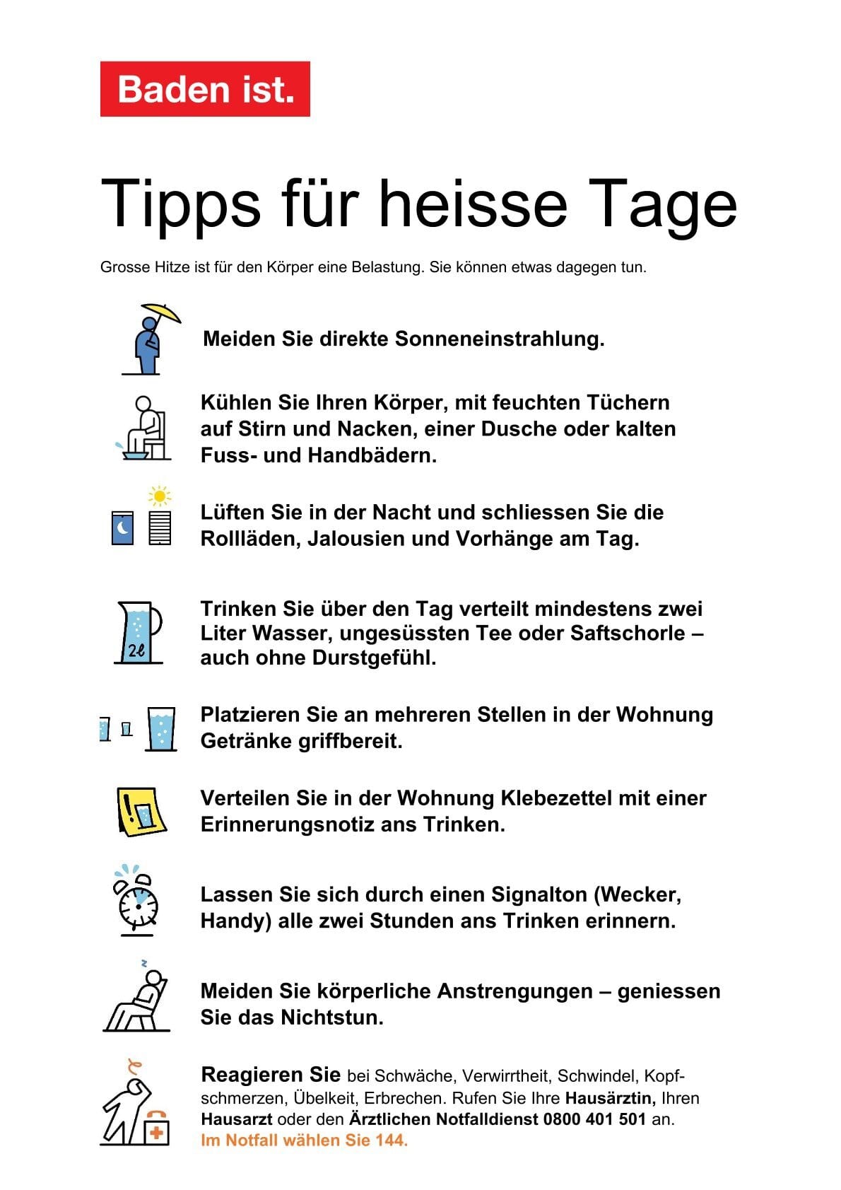 9 Tipps für Heisse Tage