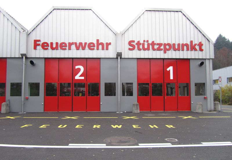 Technischer Unterhalt Feuerwehrlokal Stadt Baden - Ansicht Lokal Stützpunktfeuerwehr Baden